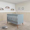 Ver imagem 1 de Berço Mini Cama Móveis Estrela Ternura - Azul Wood