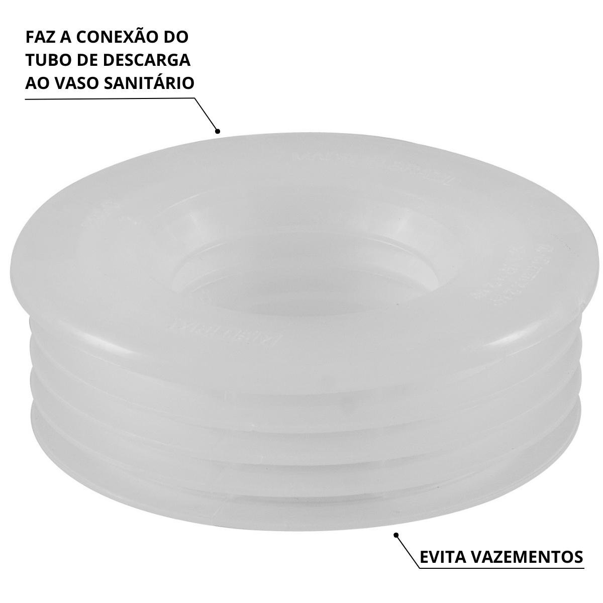 Bolsa Espude de Ligação Rígida para Entrada de Bacia Sanitária 1.1/2"/40mm X2"' | Astra - 3