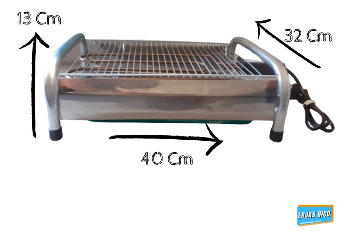 Churrasqueira Elétrica Tok Grill Light II 127v Prateada - 5