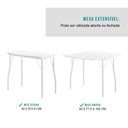 Ver mais imagens de Conjunto Mesa Extensível com 4 Banquetas Branco Carraro