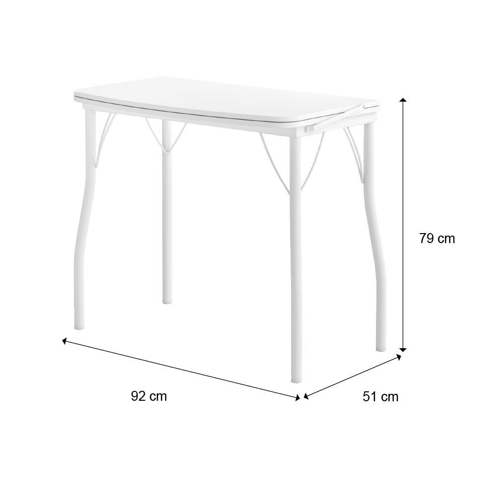 Conjunto Mesa Extensível com 4 Banquetas Branco Carraro - 3