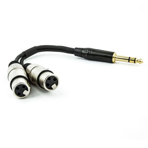 Cabo P10 para 2 Xlr Fêmea Estereo - 1,8 Metro