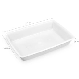 Kit 10 Bandejas de Plástico Retangulares 7l Bacias Grandes Restaurante Açougue Cozinha Plasvale - 4