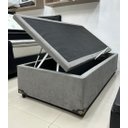 Ver imagem 1 de Cama Box Baú Solteiro 0,88 X 1,88 X 0,40 Premium Sued Cinza