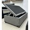 Cama Box Baú Solteiro 0,88 X 1,88 X 0,40 Premium Sued Cinza - 1