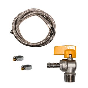 Kit Válvula Esférica Gás Angular Flexível Mangueiras:3m