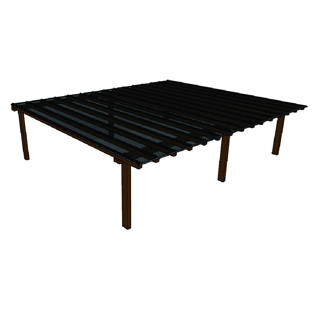 Cobertura Policarbonato Alveolar 7,00m x 6,00m - Fume 4mm - 1