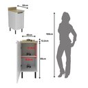 Ver imagem 5 de Balcão Cozinha Mdf 40x85cm C/ 1 Porta Tampo 1 Prateleira Branco Cz4308