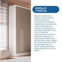 Ver mais imagens de Guarda-Roupa Modulado 2 Portas 3 Gavetas com Cabideiro Infinity Branco/Duna