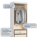 Ver imagem 5 de Guarda-Roupa Modulado 2 Portas 3 Gavetas com Cabideiro Infinity Branco/Line/Duna