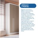 Ver imagem 7 de Guarda-Roupa Modulado 2 Portas 3 Gavetas com Cabideiro Infinity Branco/Line/Duna