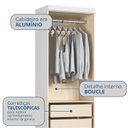 Ver imagem 5 de Guarda-roupa Modulado 2 Portas 3 Gavetas com Cabideiro Infinity