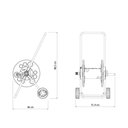 Ver imagem 3 de Enrolador de Mangueira Tramontina até 55m 1/2" com Rodinhas Suporte Giratório Pátio Jardim