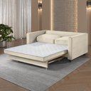 Ver imagem 4 de Sofá Cama Marcelle 2 Lugares 150 Casal Veludo Paris Pés de Madeira - Talento Móveis