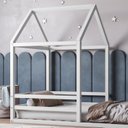 Ver imagem 6 de Cama Infantil Casinha Yescasa Branco/Acetinado