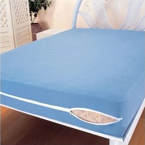 Capa para Colchão de Solteiro Azul - 1,88m X 88cm de Largura