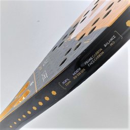 Kit com 2 Raquetes de Beach Tennis Classic Full Carbon VG Plus - Laranja - 4
