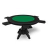 Mesa 6 Lugares Jogos Poker Carteado Montreal Redonda Tampo Reversível com Gavetas e Porta Copos Pret - 3