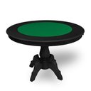 Ver imagem 1 de Mesa 6 Lugares Jogos Poker Carteado Montreal Redonda Tampo Reversível com Gavetas e Porta Copos Pret