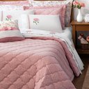 Ver imagem 2 de Enxoval Cobre Leito + Jogo de Cama Athena Queen Completo 11 Peças Percal 180 Fios 80% Algodão / 20