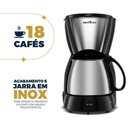 Ver imagem 2 de Cafeteira 18 Xícaras Jarra Inox BCF19B 127V Britânia