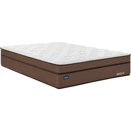 Colchão Casal Molas Bonnel 138x188x36cm Bruxelas Mannes Marrom/Branco - 1 Colchão Casal Molas Bonnel 138x188x36cm Bruxelas Mannes Marrom/Branco - 1