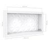 Nicho em Mármore Sintético Texturizado com LED 60x30cm Cozimax - 4
