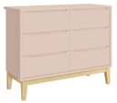 Ver imagem 4 de Jogo de Quarto para Bebê Classic New Rosa Fosco com Natural - Reller