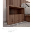 Ver imagem 6 de Cama King Cabeceira 2 Mesas C/ Gaveta e Nicho Mdf sob Medida Cor:nogueira Cadiz