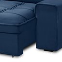 Ver mais imagens de Sofá Retrátil Reclinável para Sala 3 Lugares 210cm Asaph F04 Veludo Azul - Lyam Decor