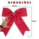 Ver imagem 4 de Laço Natal Enorme Decoraçao Arvore Porta Janela Casa Loja Fim de Ano Festa Comemoraçao Ornamentaçao 