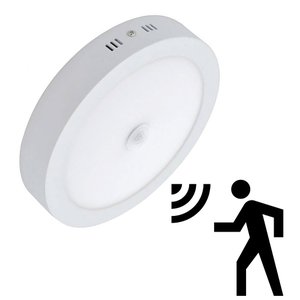 Plafon Sobrepor Sensor De Presença Led Redondo Bivolt 18W DS11051