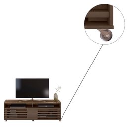 Rack Bancada Aurora Cross TV 65 2 Portas Imperial Sépia Tana Decor Madetec - 3
