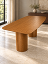 Ver imagem 2 de Mesa de Jantar Retangular 200x120cm Duo Cone - Freijó
