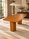 Ver imagem 4 de Mesa de Jantar Retangular 200x120cm Duo Cone - Freijó