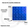 KIT 10 PÇS PISO TÁTIL PVC 25x25 ALERTA AZUL - 3