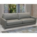 Ver imagem 2 de Sofá 3 Lugares para Sala 210cm Alicie L08 Couro Cinza Claro - Mpozenato