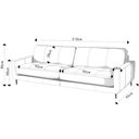 Ver imagem 4 de Sofá 3 Lugares para Sala 210cm Alicie L08 Couro Cinza Claro - Mpozenato