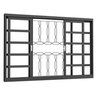 Janela Vitro de Correr 4f 100x100 Req7cm sem Vd Elo Corrente - 1