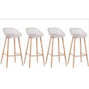 Ver imagem 1 de Kit com 4 Banquetas Monaco Assento em Polipropileno e Base em Aço Fratini Nude