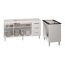 Armário Cozinha Balcão Gabinete de Pia 160 Cm Estela e Balcão Fran para Fogão Cooktop 5 Bocas Branco - 5