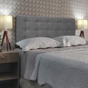 Ver imagem 2 de Cabeceira Botonê Cama Box Estofada Luxo Suede Rbl:solteiro Painel/cinza