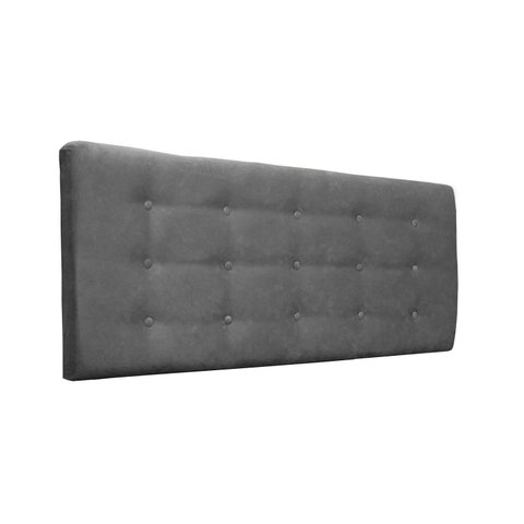 Cabeceira Botonê Cama Box Estofada Luxo Suede Rbl:solteiro Painel/cinza