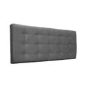 Ver imagem 1 de Cabeceira Botonê Cama Box Estofada Luxo Suede Rbl:solteiro Painel/cinza