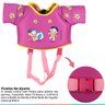 Colete de Flutuação Infantil Salva Vidas Com Manga Segurança e Diversão Turma da Mônica Baby - Rosa - 3