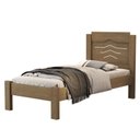 Ver imagem 2 de Cama Solteiro 100% MDF 195x103x94cm Sofia Marrom/Castanho/Off White