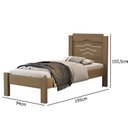 Ver imagem 3 de Cama Solteiro 100% MDF 195x103x94cm Sofia Marrom/Castanho/Off White