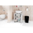 Ver imagem 3 de Gabinete Armário Banheiro Para Pia De Coluna Pequin 1 Porta:Branco