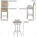 Ver imagem 2 de Mesa Bistrô com 2 Banquetas Roma Fendi Corda Náutica Estofado 3 Trama Original