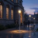 Ver imagem 2 de Kit 4 Postes de Jardim 1,95m Lente Transparente Luminária Externa Branca Soberana Dital